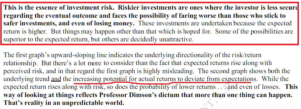risk means there are more outcomes