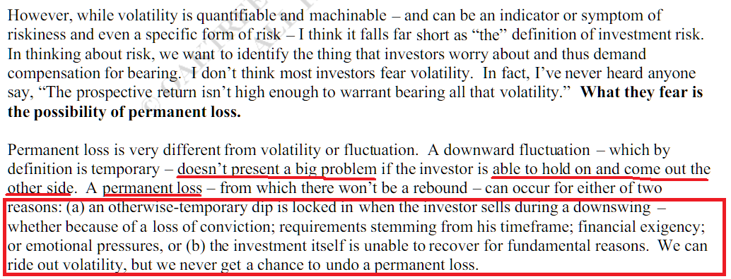 Risk is not volatility