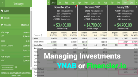 Manage Investments in YNAB or Financier.io